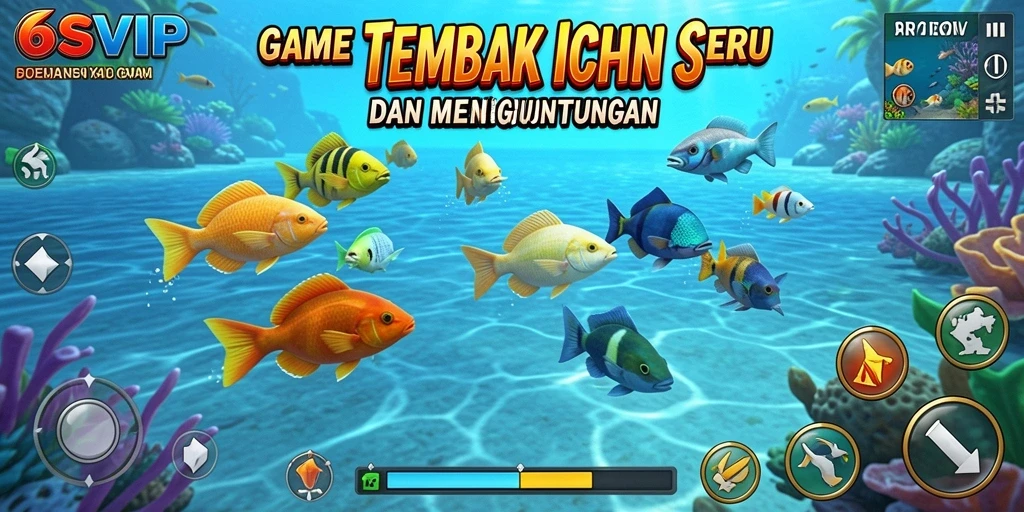 Tampilan gameplay menarik dari 6SVIP saat menangkap ikan.