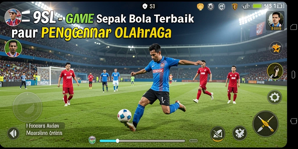 Screenshot dari gameplay 9SL yang menampilkan pertandingan yang mendebarkan.