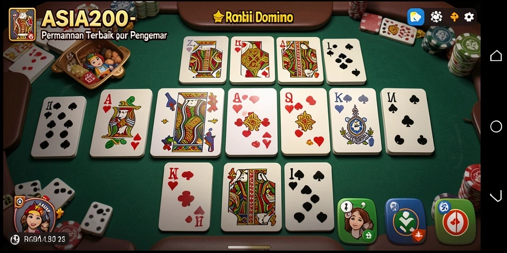 Tampilan gameplay seru dalam permainan Domino ASIA200.