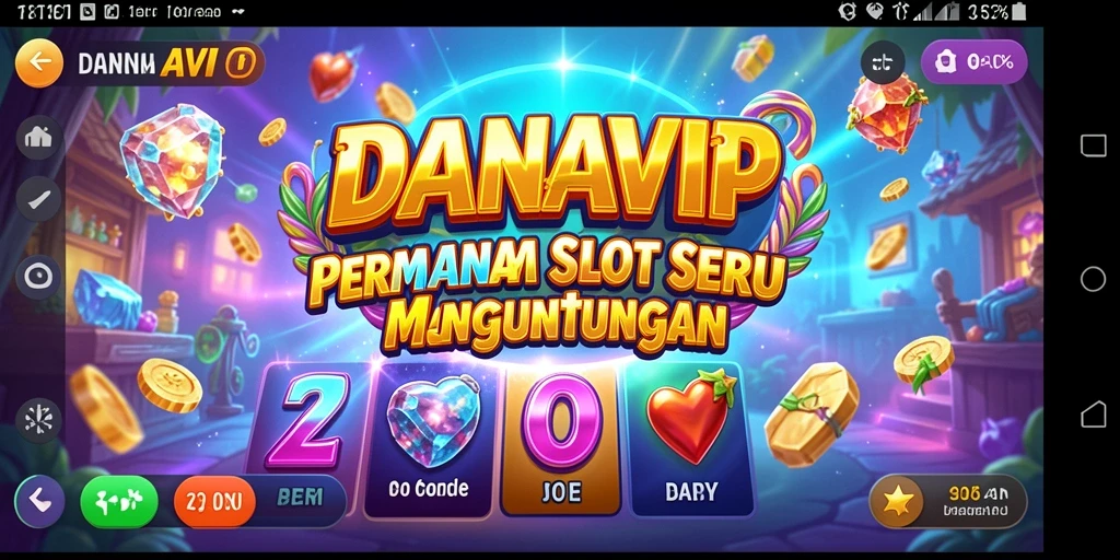 Tampilan gameplay menarik dari DANAVIP dengan berbagai tema slot.