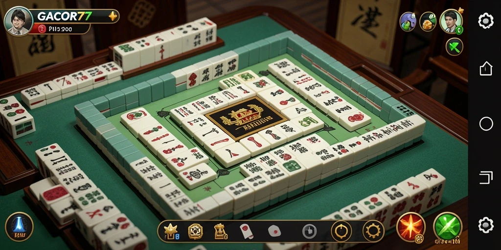 Tampilan menarik dari gameplay Mahjong GACOR77.