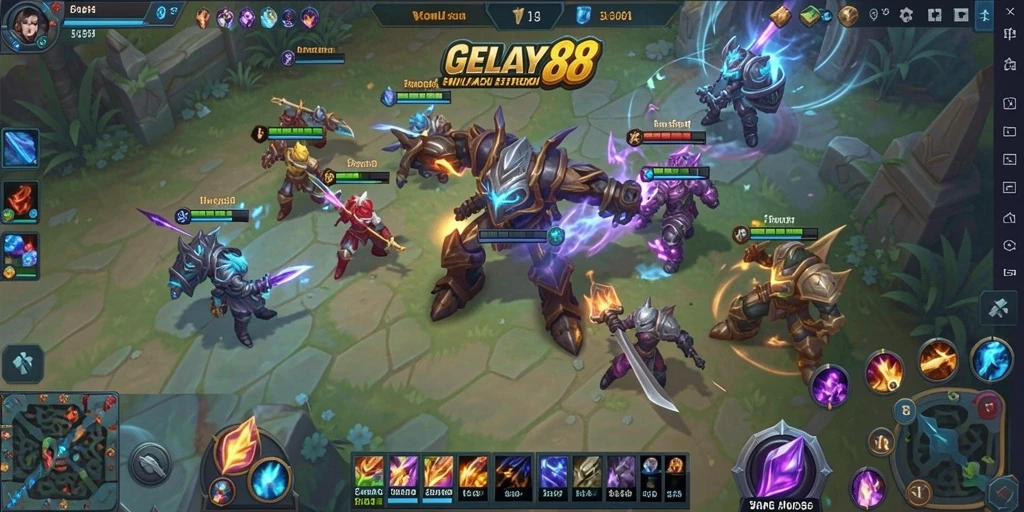 Gameplay intens dan pertarungan strategis di GELAY88.