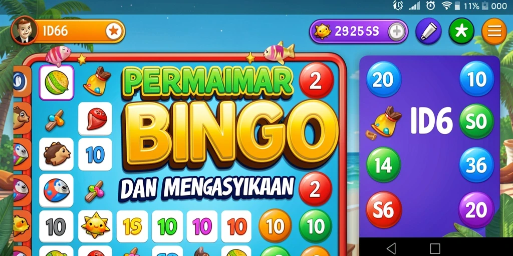 Screenshot gameplay ID66 menampilkan aksi seru permainan Bingo.