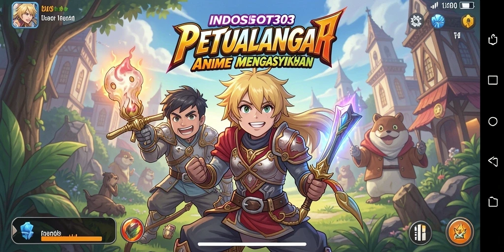 Tampilan menarik gameplay Anime INDOSLOT303 dengan karakter yang beragam.