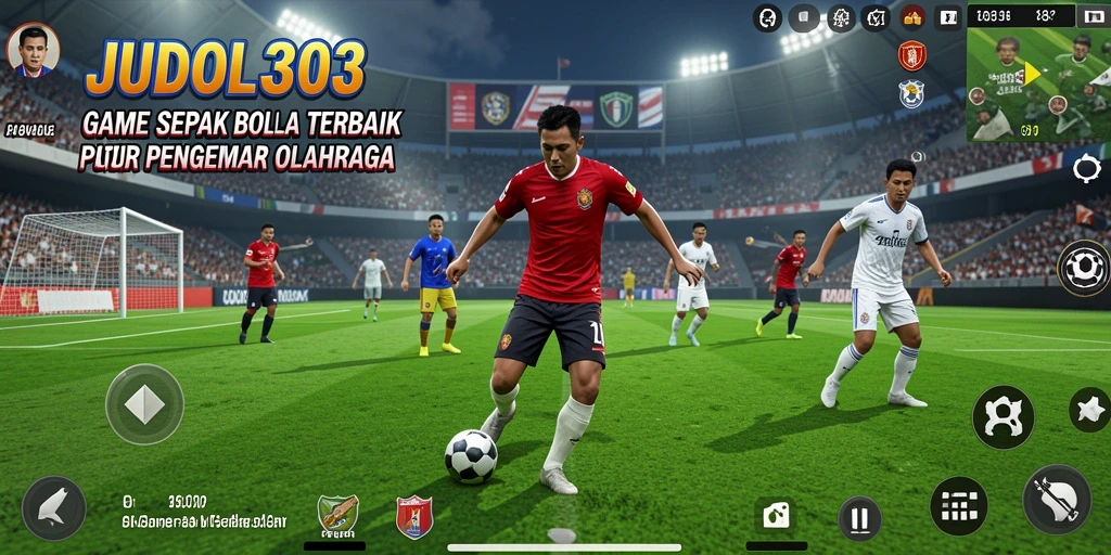 Tampilan aksi mendebarkan dari game sepak bola JUDOL303.