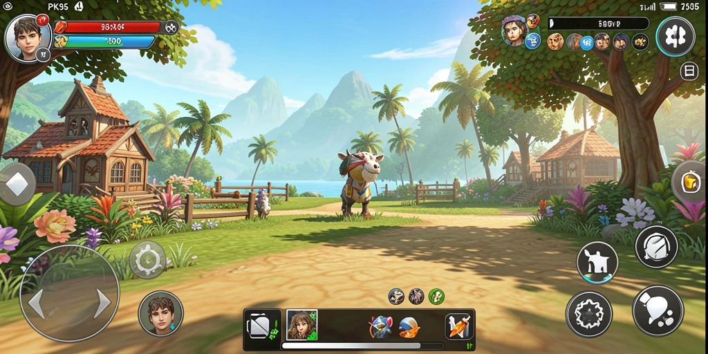 Screenshot utama PK95 menunjukkan gameplay casual yang seru dan menenangkan.