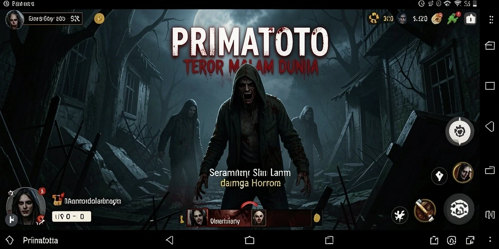 Screenshot gameplay dari PRIMATOTO menampilkan suasana mencekam yang memikat.