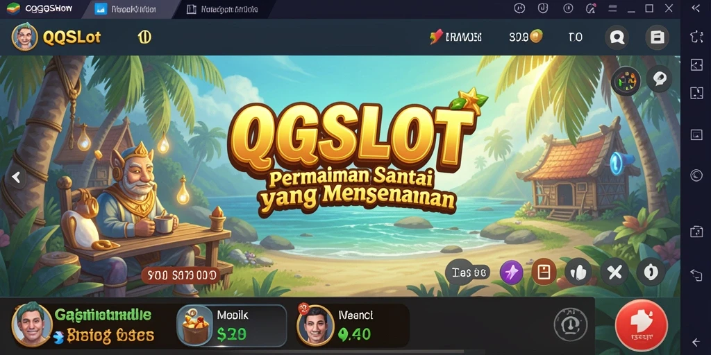 Tampilan gameplay QQSLOT yang menarik dan penuh warna.