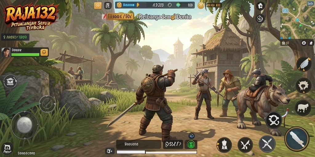 Tampilan gameplay Open World yang mendebarkan dari RAJA132.