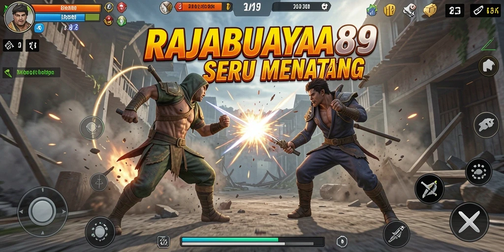 Tampilan menarik dari pertarungan epik dalam RAJABUAYA89.