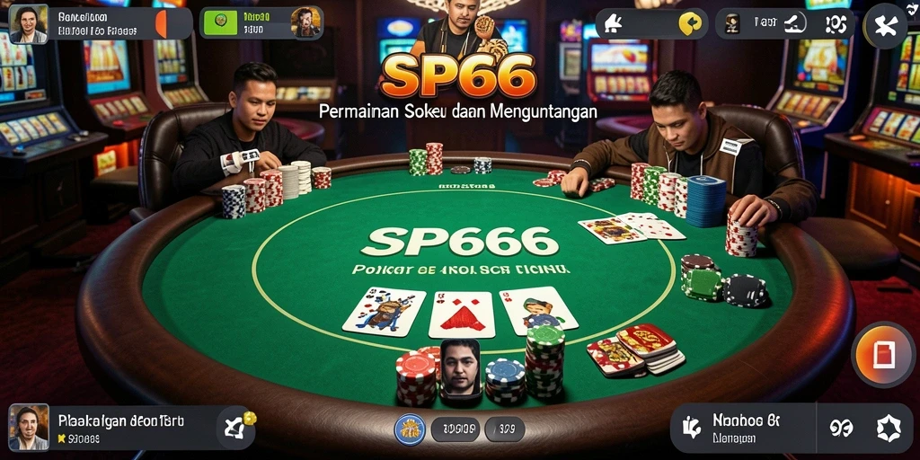 Screenshot gameplay SP666 menampilkan aksi seru dalam permainan Poker.