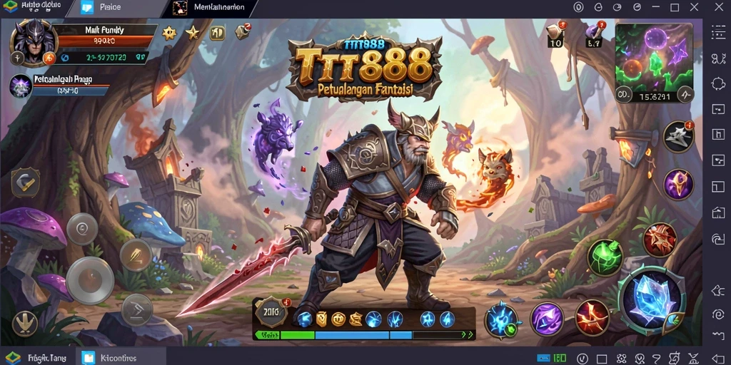 Tampilan gameplay RPG TTT888 yang menakjubkan dan penuh aksi.