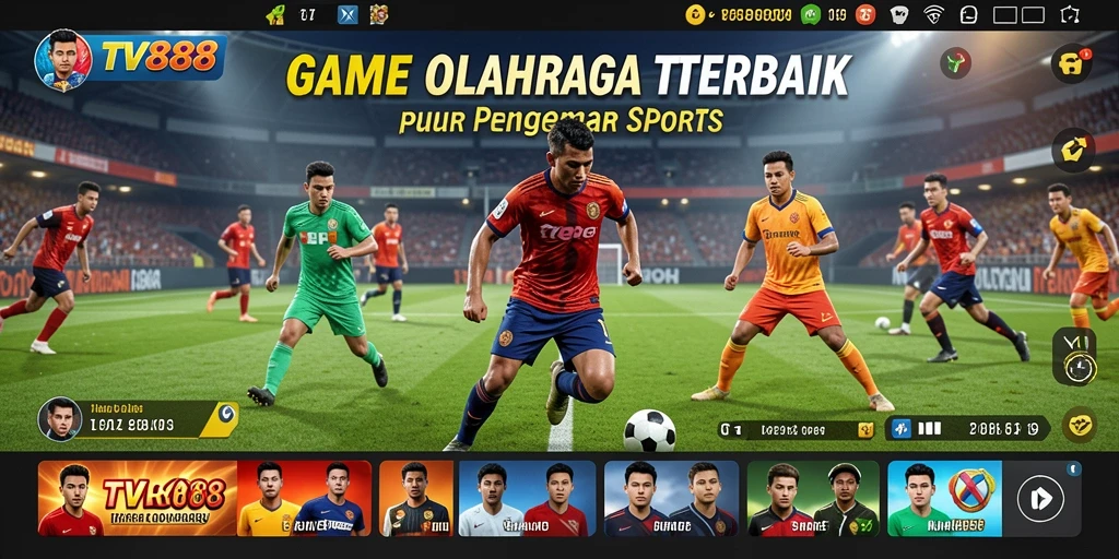 Tangkapan layar TV888 menampilkan antarmuka permainan olahraga yang seru.